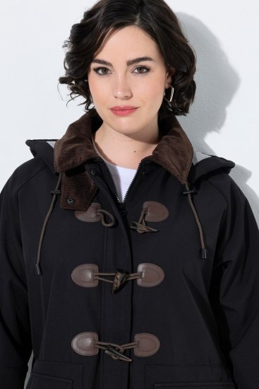 Ulla Popken 846278 Softshell mētelis Melns - Mēteļi - Lielo izmēru mēteļi sievietēm