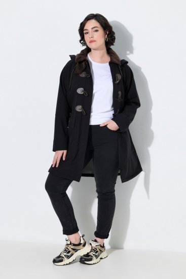 Ulla Popken 846278 Softshell mētelis Melns - Mēteļi - Lielo izmēru mēteļi sievietēm