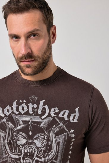 JP1880 Motörhead Soft Jersey Vintage T-Shirt Brown - Grupas T-krekli - Grupu un mūzikas T-krekli