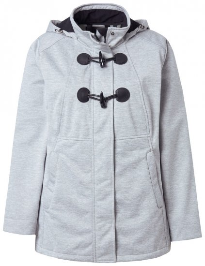 Ulla Popken 846744 Softshell jaka Pelēks melanžs - Jakas - Jakas sievietēm lielos izmēros