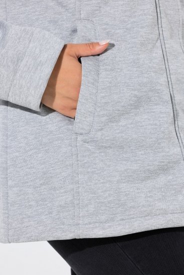 Ulla Popken 846744 Softshell jaka Pelēks melanžs - Jakas - Jakas sievietēm lielos izmēros