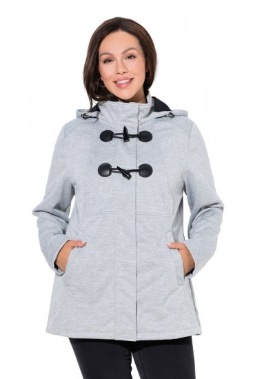 Ulla Popken 846744 Softshell jaka Pelēks melanžs - Jakas - Jakas sievietēm lielos izmēros