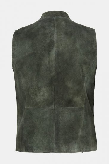 JP1880 846808 Ādas veste no kazas zamša Tumši olīvu - Trachten & Oktoberfest - Oktoberfest tērpi lielos izmēros (Trachten)