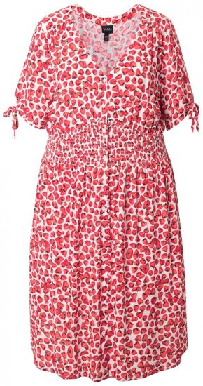 Ulla Popken 846912 Rakstaina midi kleita Koraļļu - Midi kleitas - Midi kleitas lielajos izmēros
