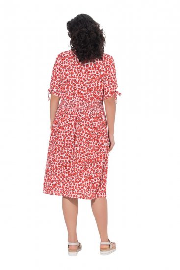 Ulla Popken 846912 Rakstaina midi kleita Koraļļu - Midi kleitas - Midi kleitas lielajos izmēros