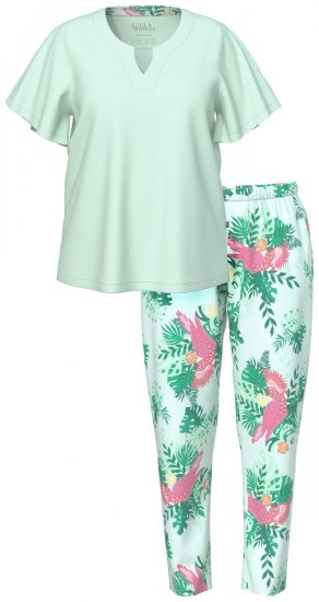 Ulla Popken 846971 Pidžama ar rakstu Gaiši zaļš - Pidžamas/Loungewear - 