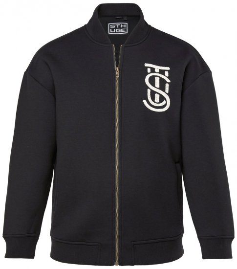 STHUGE 847083 Varsity jaka no scuba auduma Melns - Jakas & Lietus apģērbs - Jakas - 2XL-12XL