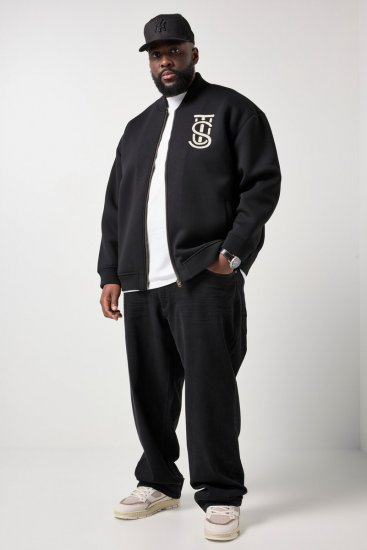 STHUGE 847083 Varsity jaka no scuba auduma Melns - Jakas & Lietus apģērbs - Jakas - 2XL-12XL