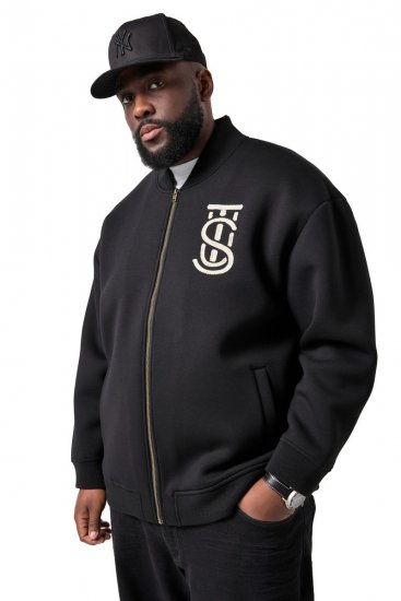STHUGE 847083 Varsity jaka no scuba auduma Melns - Jakas & Lietus apģērbs - Jakas - 2XL-12XL