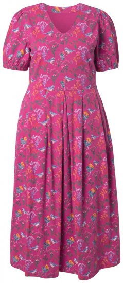 Ulla Popken 847409 Rakstaina maksi kleita Ogu sarkans - Maxi kleitas - Sieviešu maxi kleitas lielos izmēros