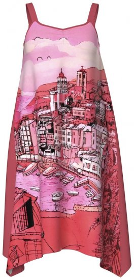 Ulla Popken 847481 Rakstaina kleita Sarkans - Mini kleitas - Mini kleitas lielajos izmēros
