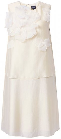 Ulla Popken 847918 Ziedaina šifona kleita Pienbalts - Vasaras kleitas - Vasaras kleitas sievietēm lielos izmēros