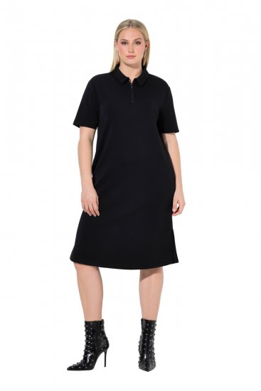 Ulla Popken 848105 Džempera kleita Melns - Kleitas - Kleitas visiem izmēriem