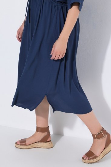 Ulla Popken 848224 Midi kleita ar auklu Tumši zils - Midi kleitas - Midi kleitas lielajos izmēros