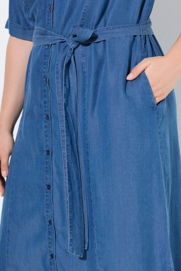Ulla Popken 848491 Krekla kleita Džinsa zils - Midi kleitas - Midi kleitas lielajos izmēros