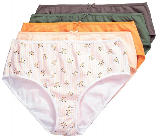 Ulla Popken 849098 Biksītes ar ziediem 6 gab. Oranžs - Biksītes - 