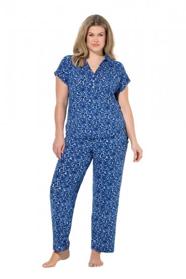 Ulla Popken 849144 Pidžama ar dzīvnieku rakstu Tumši zils - Pidžamas/Loungewear - 