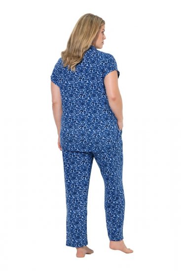 Ulla Popken 849144 Pidžama ar dzīvnieku rakstu Tumši zils - Pidžamas/Loungewear - 