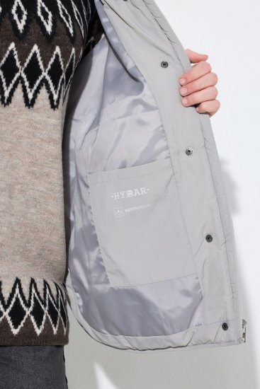 Ulla Popken 849221 Stepēta veste ar rievotu apkakli Pelēks - Vestes - 