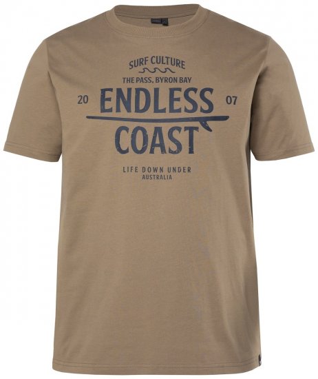 Men+ 448 T-krekls Endless Coast Pelēkbrūns - T-krekli - T-krekli - 2XL-14XL
