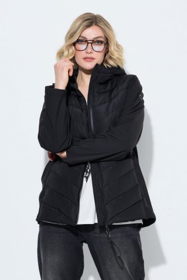 Ulla Popken 849472 Stepēta jaka Melns - Jakas - Jakas sievietēm lielos izmēros