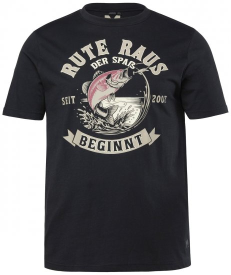 Men+ 547 T-krekls Rute Raus Melns - T-krekli - T-krekli - 2XL-14XL
