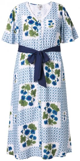 Ulla Popken 849662 Ziedaina krekla kleita Pienbalts - Midi kleitas - Midi kleitas lielajos izmēros