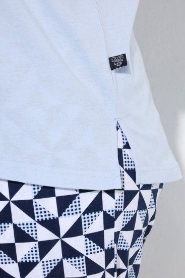 Ulla Popken 849850 Pidžama ar rūtām Gaiši zils - Pidžamas/Loungewear - 