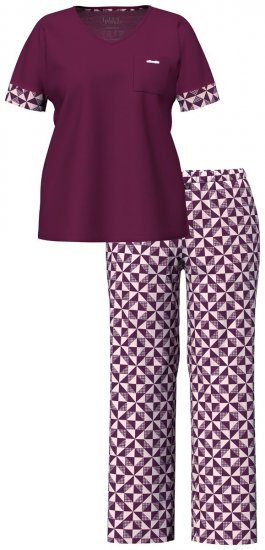 Ulla Popken 849850 Pidžama ar rūtām Ogu sarkans - Pidžamas/Loungewear - 