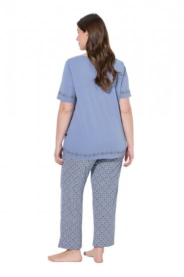 Ulla Popken 850045 Pidžama ar īsām piedurknēm Gaiši zils - Pidžamas/Loungewear - 