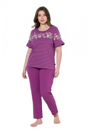 Ulla Popken 850403 Pidžama ar ziediem Violets - Pidžamas/Loungewear - 