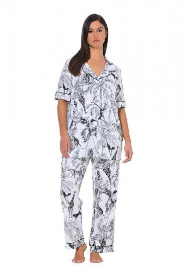 Ulla Popken 850441 Pidžama ar rakstu Pienbalts - Pidžamas/Loungewear - 