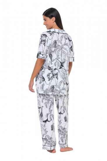 Ulla Popken 850441 Pidžama ar rakstu Pienbalts - Pidžamas/Loungewear - 