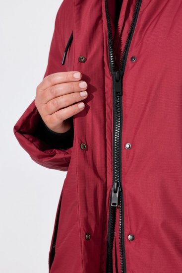 Ulla Popken 850794 Funkcionāls mētelis Sarkans - Mēteļi - Lielo izmēru mēteļi sievietēm