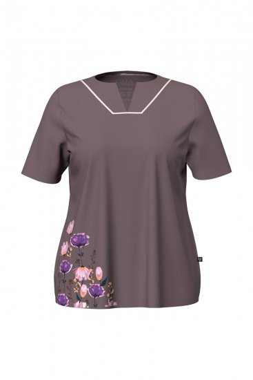 Ulla Popken 850903 Pidžama ar ziediem 2 gab. Brūns - Pidžamas/Loungewear - 