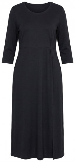 Ulla Popken 850910 Maksi kleita ar 3/4 piedurknēm Melns - Maxi kleitas - Sieviešu maxi kleitas lielos izmēros