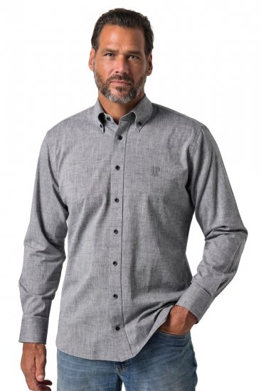 JP1880 850931 Chambray krekls ar garām piedurknēm Melns TALL - TALL krekli - TALL krekli gariem vīriešiem