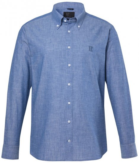JP1880 850931 Chambray krekls ar garām piedurknēm Džinsa zils TALL - TALL krekli - TALL krekli gariem vīriešiem