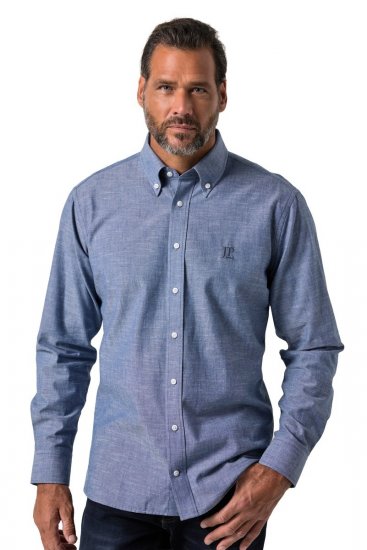JP1880 850931 Chambray krekls ar garām piedurknēm Džinsa zils TALL - TALL krekli - TALL krekli gariem vīriešiem