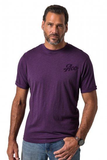 JP1880 850985 T-krekls ar apdruku uz krūtīm Tumši violets TALL - TALL T-krekli - T-krekli gariem vīriešiem