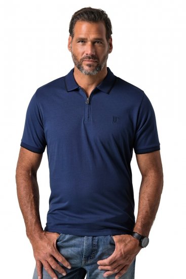 JP1880 851048 Polo krekls ar rāvējslēdzēju Nakts zils TALL - TALL polo krekli - TALL polo krekli gariem vīriešiem