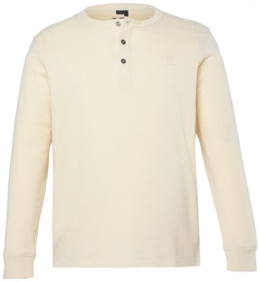 JP1880 851075 Henley krekls ar garām piedurknēm Smilšu pelēks TALL - TALL T-krekli - T-krekli gariem vīriešiem