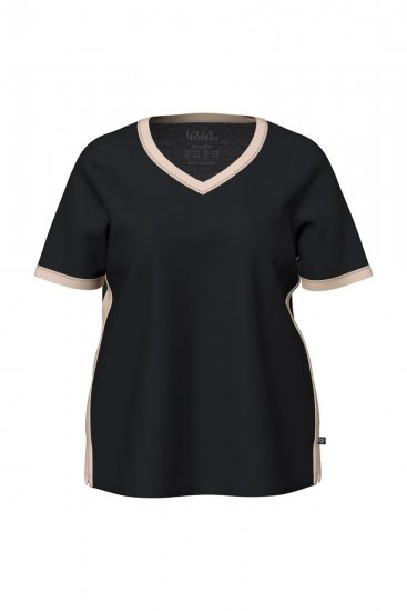 Ulla Popken 851245 Pidžama ar svītrām Melns - Pidžamas/Loungewear - 
