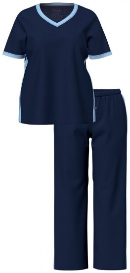 Ulla Popken 851245 Pidžama ar svītrām Tumši zils - Pidžamas/Loungewear - 