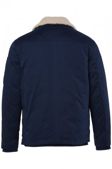 Men+ 369 Jaka bellyfit ar teddy apkakli Tumši zils - Jakas & Lietus apģērbs - Jakas - 2XL-12XL