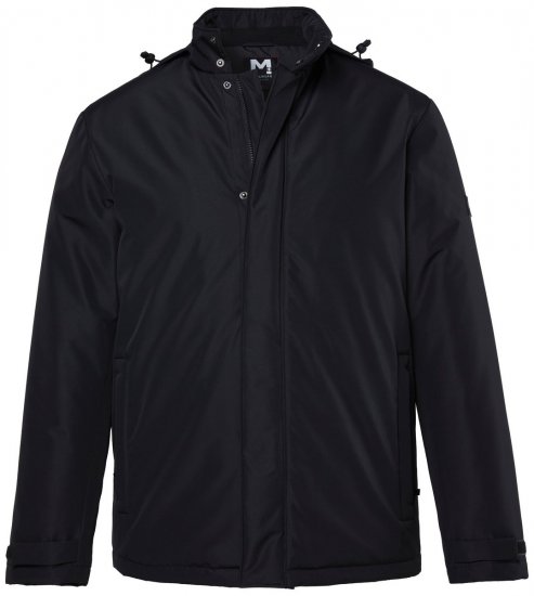 Men+ 552 Jaka ar kapuci un vieglu oderi Melns - Jakas & Lietus apģērbs - Jakas - 2XL-12XL