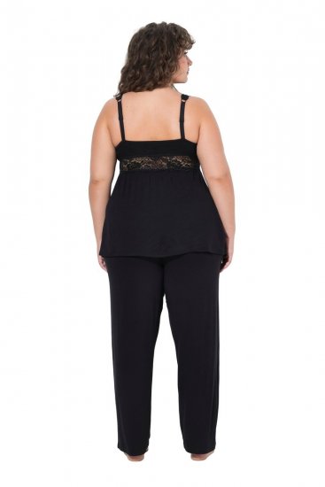 Ulla Popken 851693 Pidžama Melns - Pidžamas/Loungewear - 