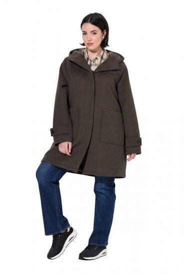 Ulla Popken 851803 Duffle mētelis Tumši brūns - Mēteļi - Lielo izmēru mēteļi sievietēm