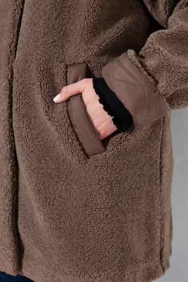 Ulla Popken 851809 Teddy jaka Gaiši brūns - Jakas - Jakas sievietēm lielos izmēros