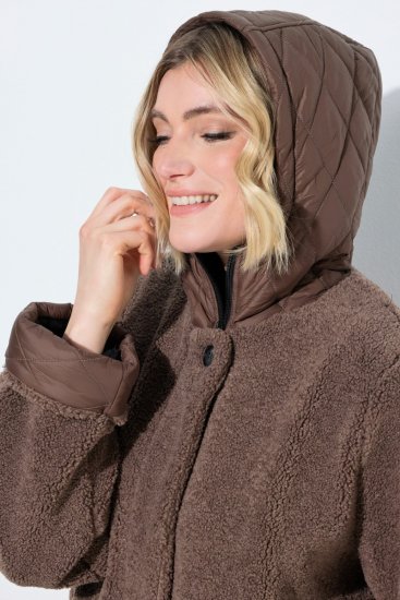 Ulla Popken 851809 Teddy jaka Gaiši brūns - Jakas - Jakas sievietēm lielos izmēros